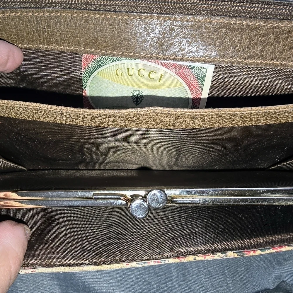 PROJECT - Vintage Gucci Canvas Wallet with Kisslock Coin Pouch